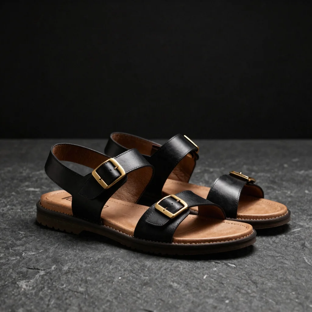 Gilt Strap Sandal